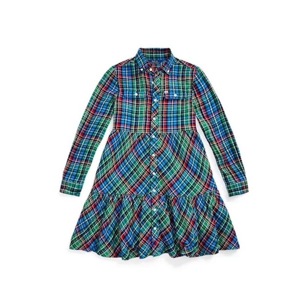 Polo Ralph Lauren Long Sleeve Plaid Dress sz 6
